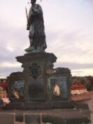 the monument of St.Jan of Nepomuk on the Charles Bridge