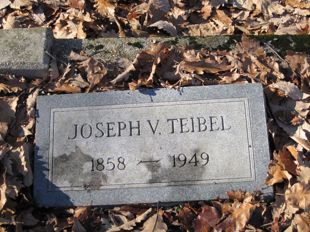 the headstone of Joseph V. Teibel